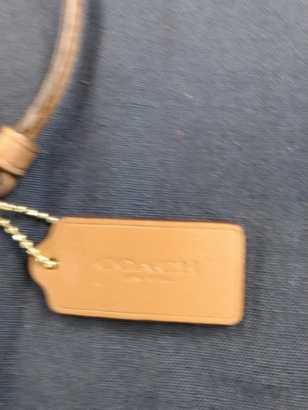 Source Unknown Tan Logo-Print Crossbody with Leather Trim